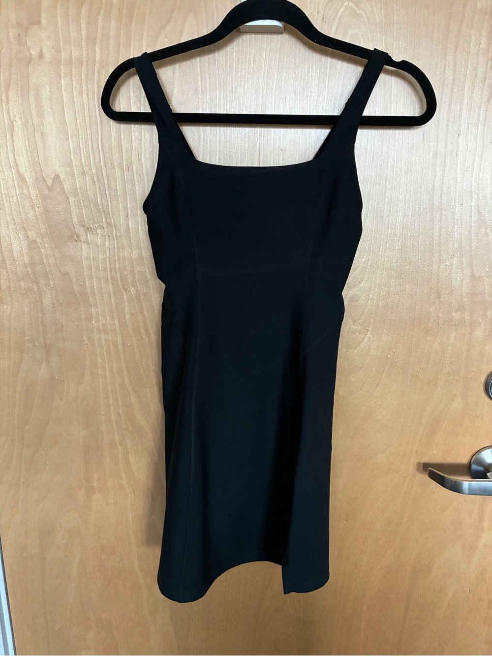 YPB by Abercrombie SculptLUX black dress with attached shorts w/hidden pockets.